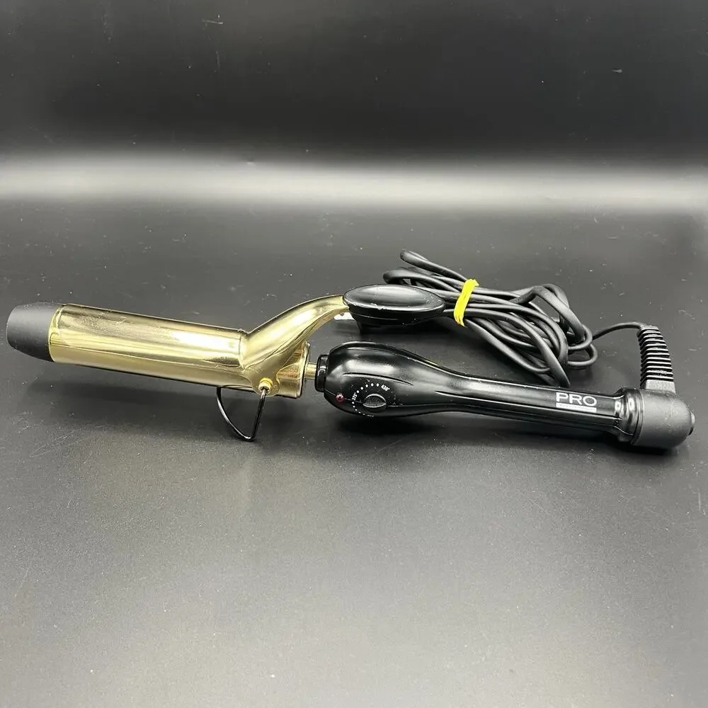 Pro Beauty Tools 24-hour Curls Professional Gold Curling Iron 1-1/4